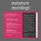matamore recordings - label-plateforme musicale/label-musical platform - www